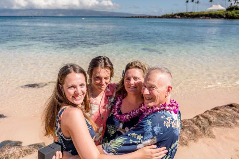 4 people on beach