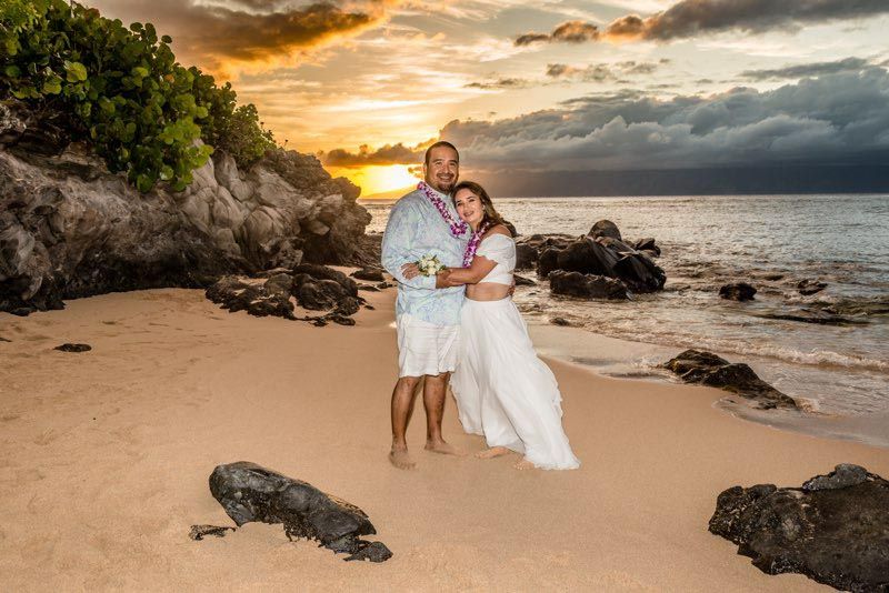 couple on beach