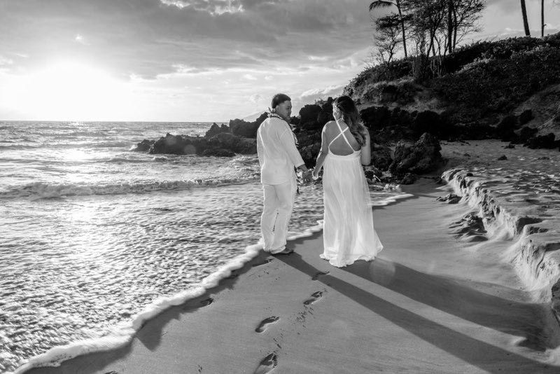 couple walking on beach