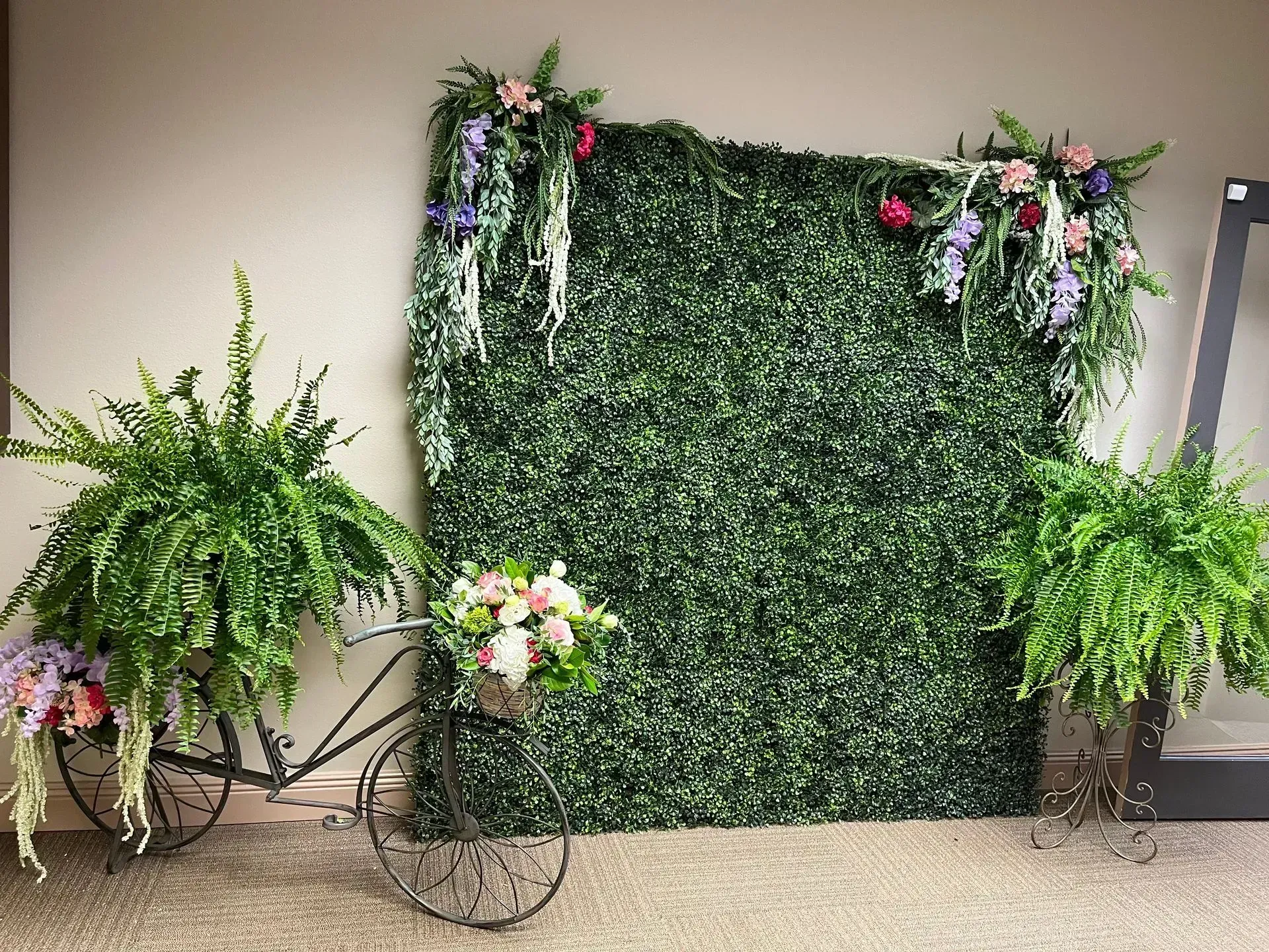 greenery wall with ferns
