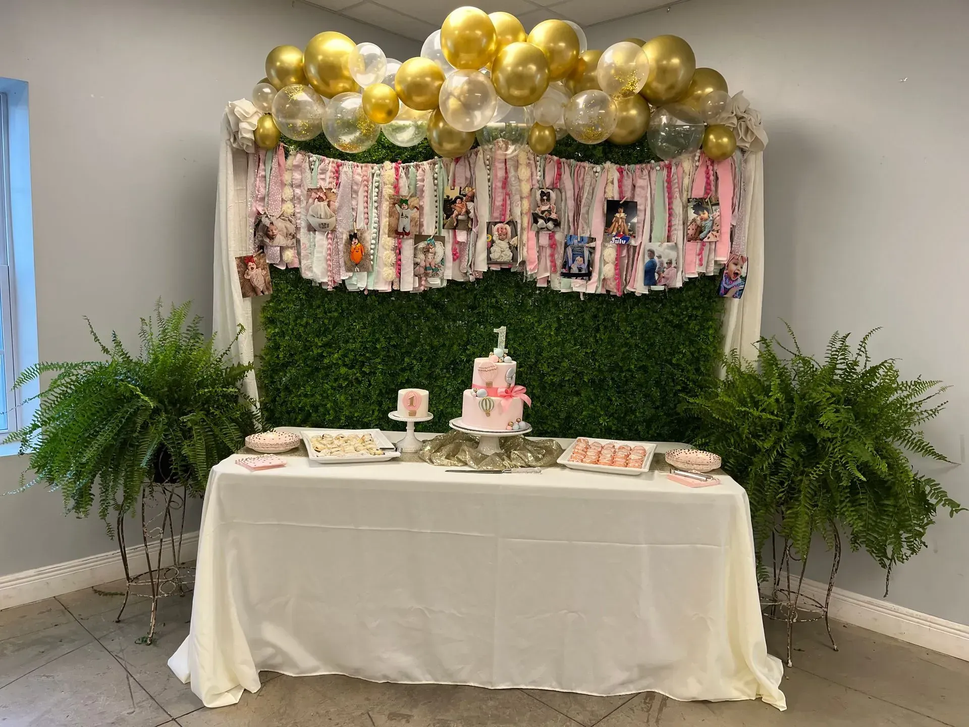 Floral decor at special event.