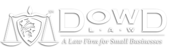 Dowd Law logo with shield icon and tagline “A Law Firm for Small Businesses”