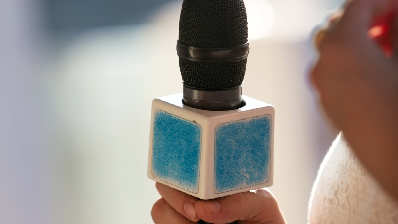 Micro pour l'interview