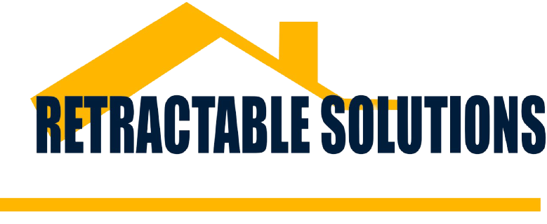 Retractable Solutions logo with orange roof icon and blue text