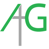 The logo for ash grove baptist church is green and white.