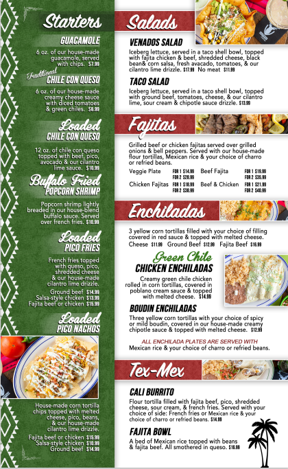 Menu Second Page — Galveston, TX — Buckshot Saloon Menu Second Page — Galveston, TX — Buckshot Saloon