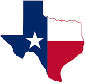 A map of texas with the flag of texas on it. A map of texas with the flag of texas on it.