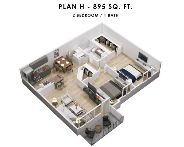 Leaf Hollow 2 bed Apt
