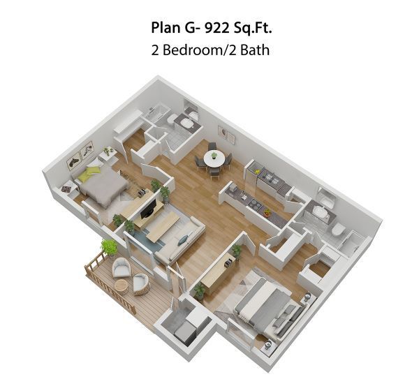 The Crossings Apts 2 bedrm 2 bath