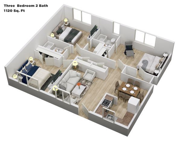 Long Point Plaza Apt 3 bedrm