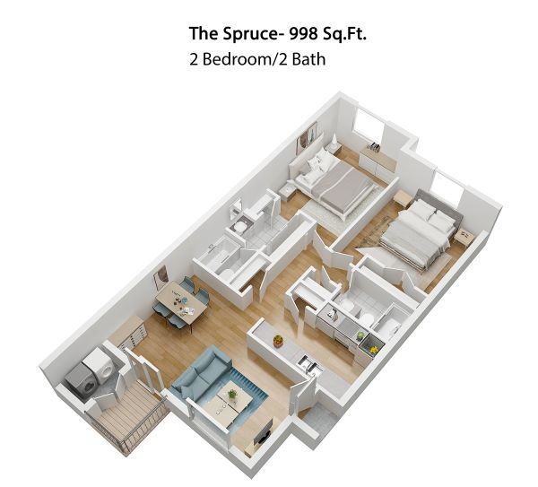 The Crossings Apts 2 bedrm 2 bath
