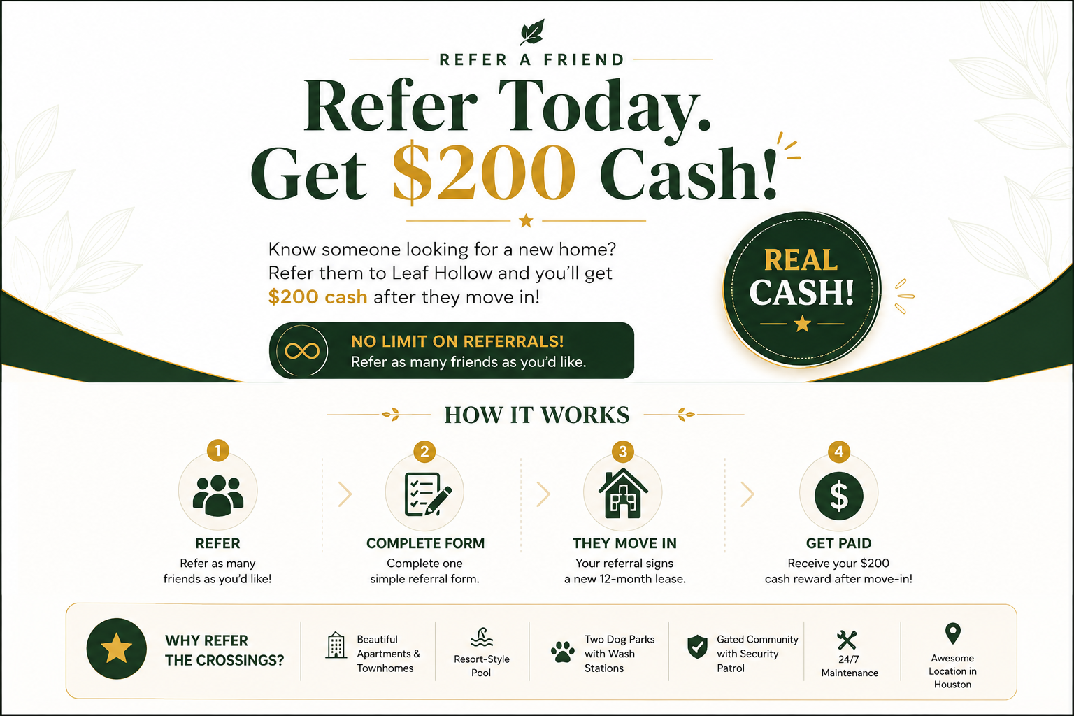 The Crossings Refer Reward - Upto $700