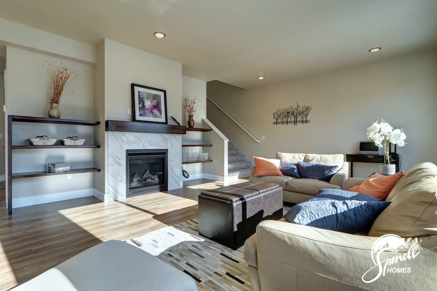 Spinell Homes | New Custom Homes | Anchorage Alaska | Fire Place | Chimney |  Mantle |