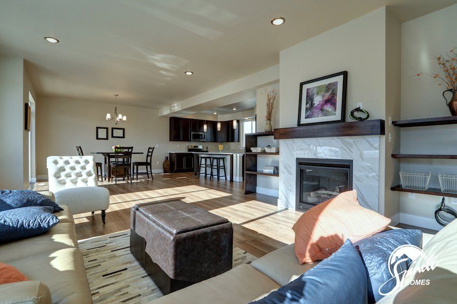 Spinell Homes | New Custom Homes | Anchorage Alaska | Living Area | Dinning Room | Dinning Combo |