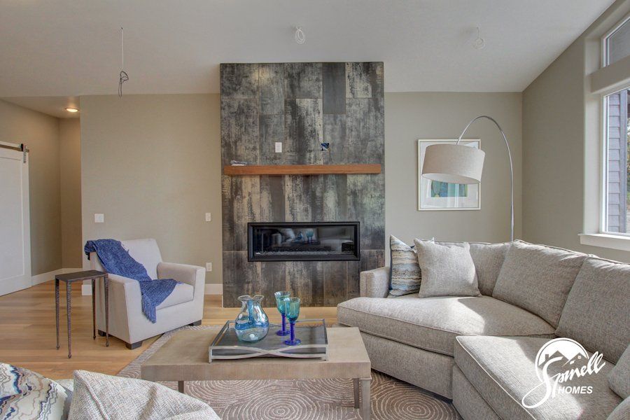 Spinell Homes | New Custom Homes | Anchorage Alaska | Fire Place | Chimney |  Mantle |