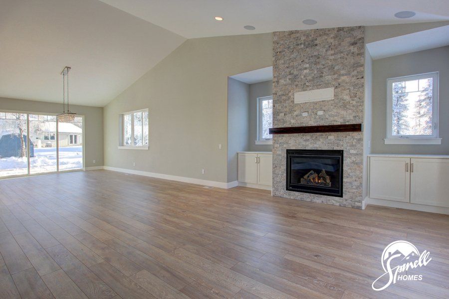 Spinell Homes | New Custom Homes | Anchorage Alaska | Fire Place | Chimney |  Mantle |