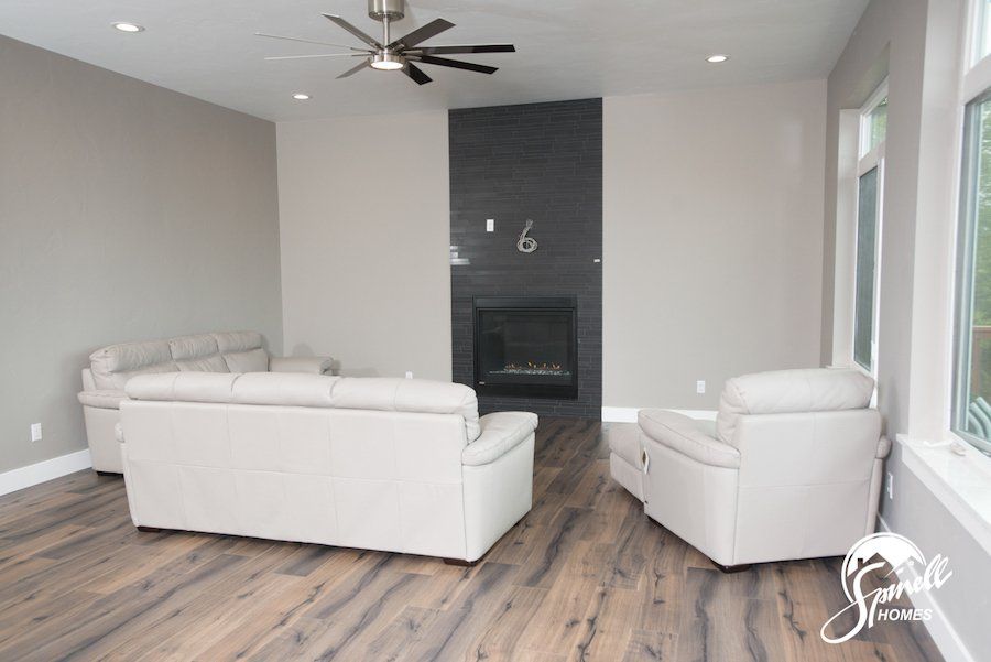 Spinell Homes | New Custom Homes | Anchorage Alaska | Fire Place | Chimney |  Mantle |