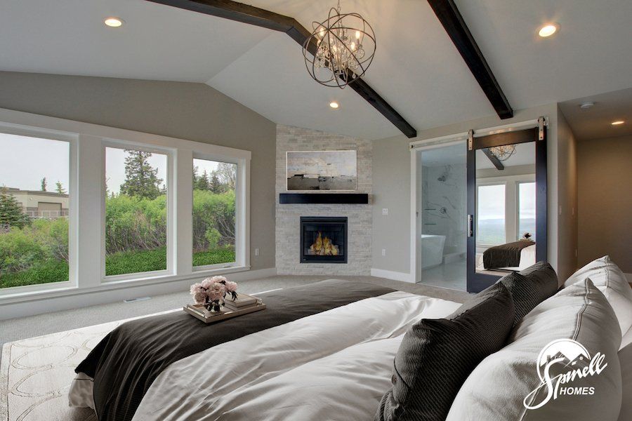 Spinell Homes | New Custom Homes | Anchorage Alaska | Fire Place | Chimney |  Mantle |