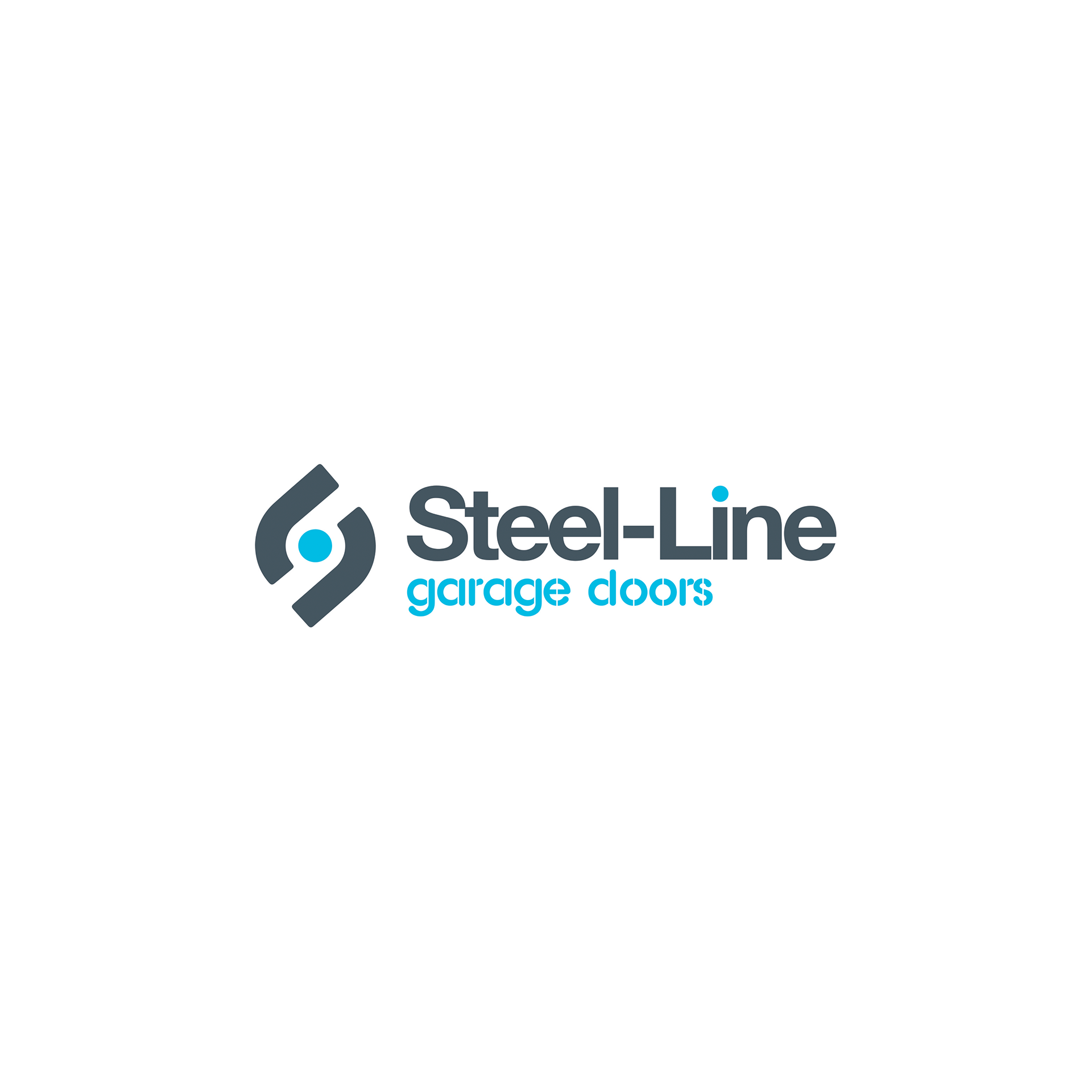 It is a logo for a company called steel-line garage doors.