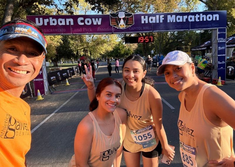 Dr. Galvez and team at half marathon