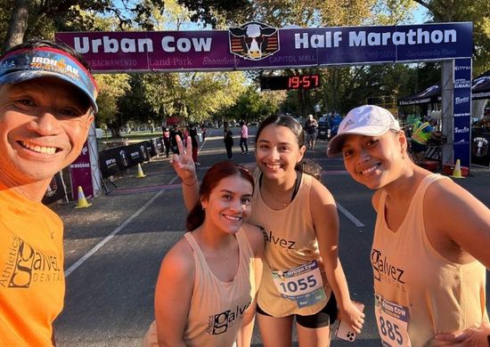 Dr. Galvez and team at half marathon