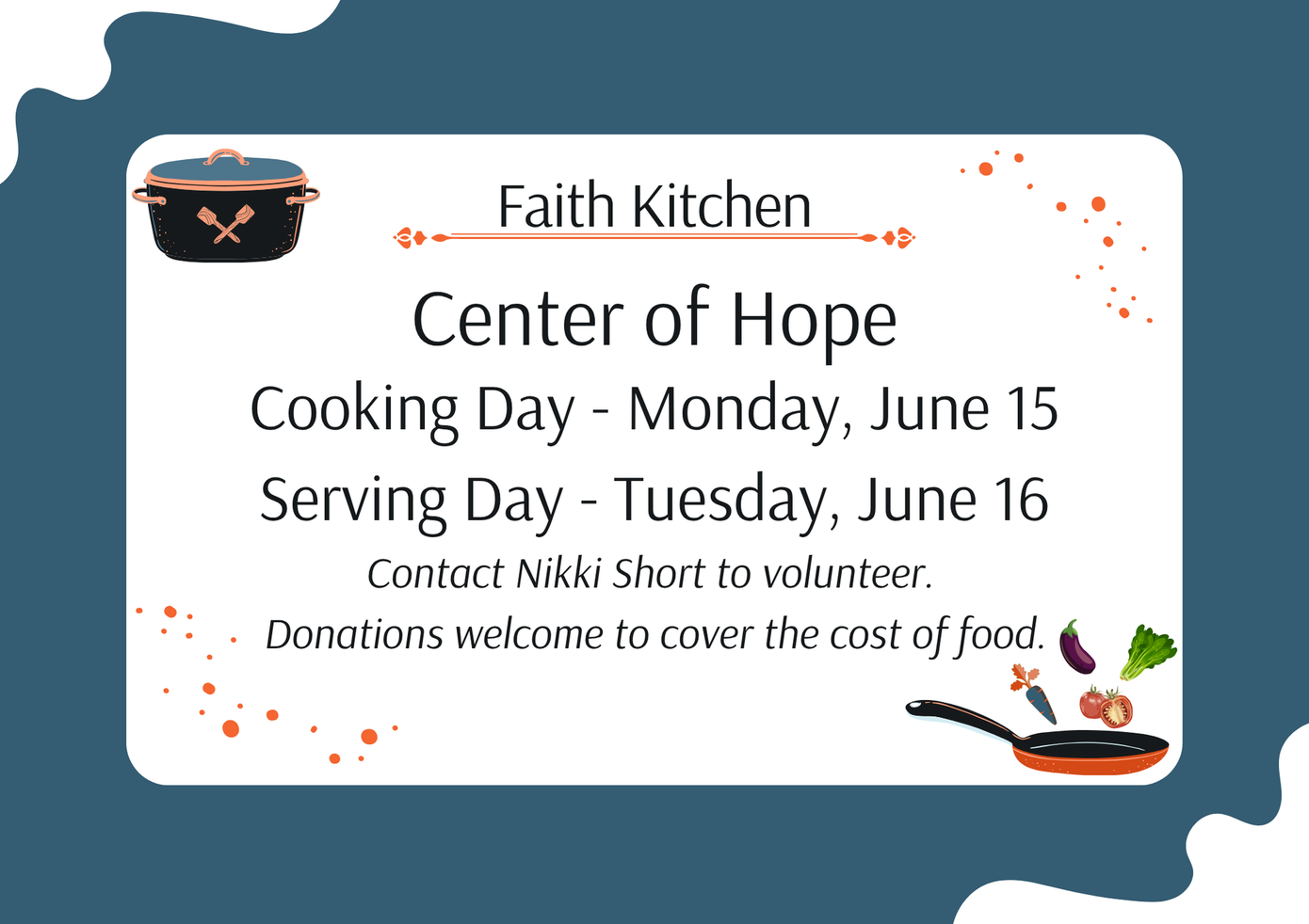 Center of Hope Serving Dates