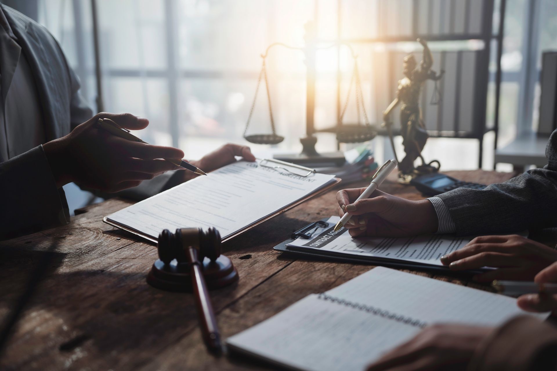 Workplace injury lawyer in Barnwell SC reviewing a workers' compensation
