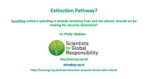 Phil Webber Presentation Extinction Pathway picture