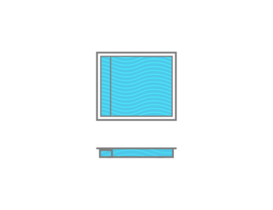 It is a drawing of a swimming pool.