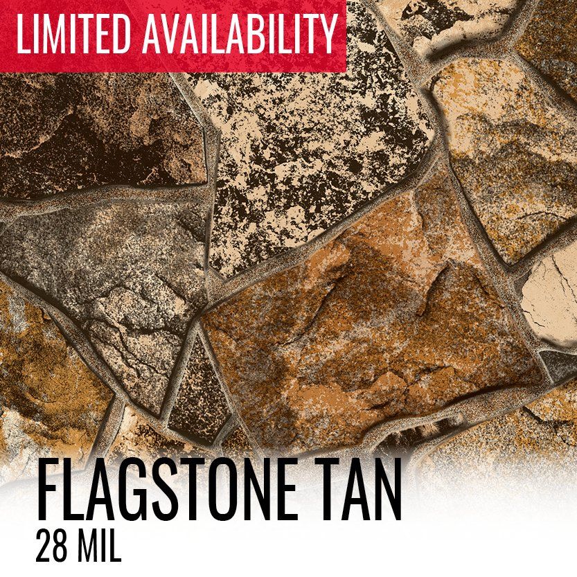 A picture of a flagstone tan tile with limited availability.