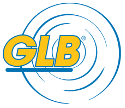 A logo for a company called glb with a blue circle around it.