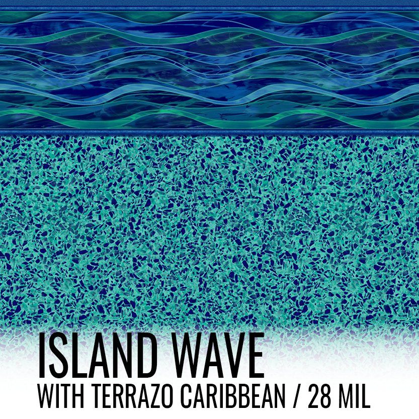 Island wave with terrazo caribbean / 28 mil