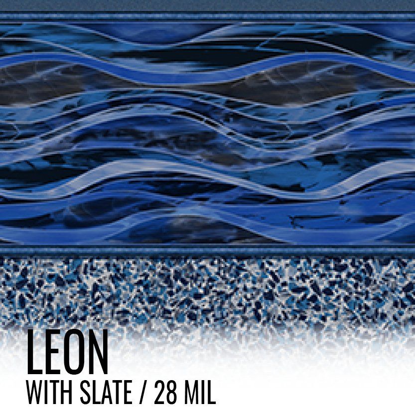 A picture of a pool with the name leon on it