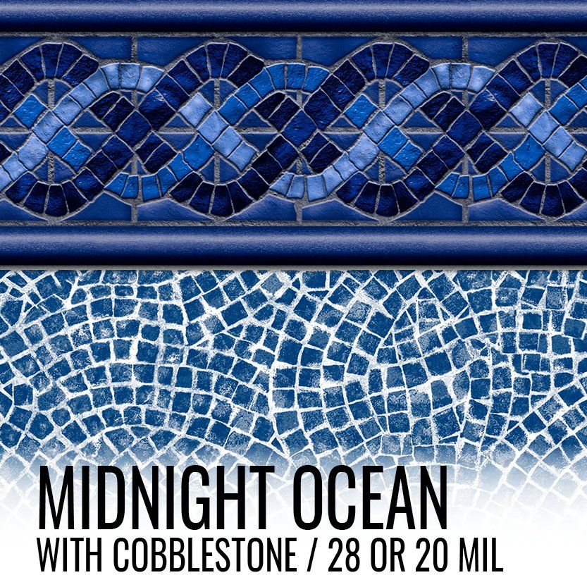 Midnight ocean with cobblestone / 28 or 20 mil