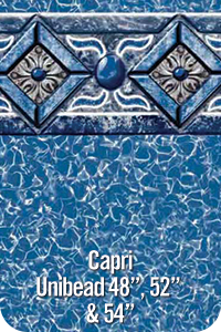 A picture of a swimming pool liner with a blue and white pattern.