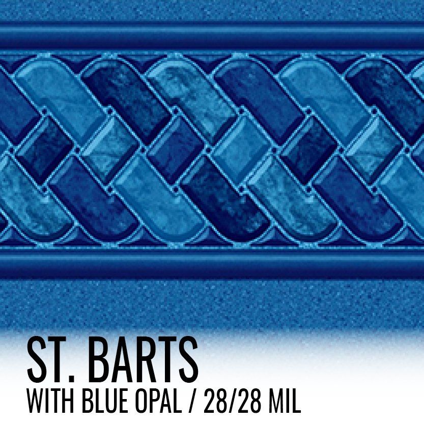 St. barts with blue opal / 28 / 28 mil