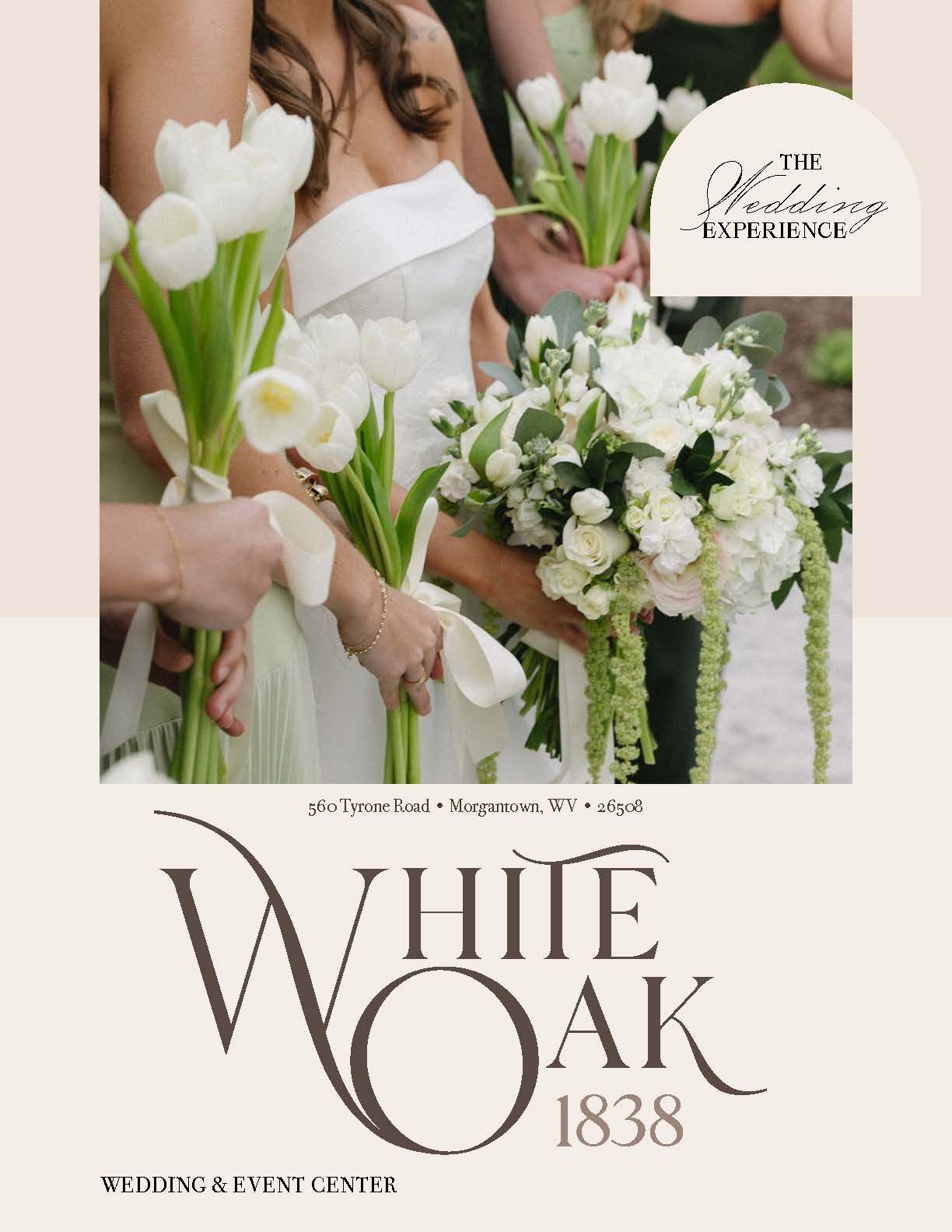 Bridal bouquets and white flowers - The Wedding Experience - White Oak 1838 - Wedding & Event Center