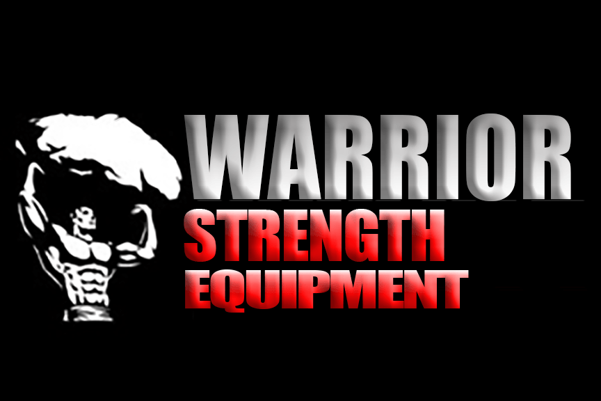White warrior head logo with bold text “WARRIOR STRENGTH EQUIPMENT” on a black background