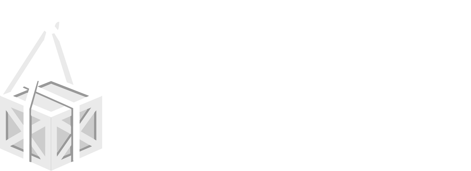 White wireframe cube icon with a small raised prism or lid on a light background