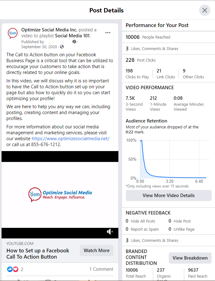 A screenshot of a facebook page showing advertising objectives.
