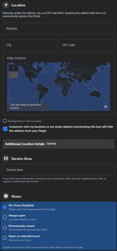 A black screen with a map of the world on it