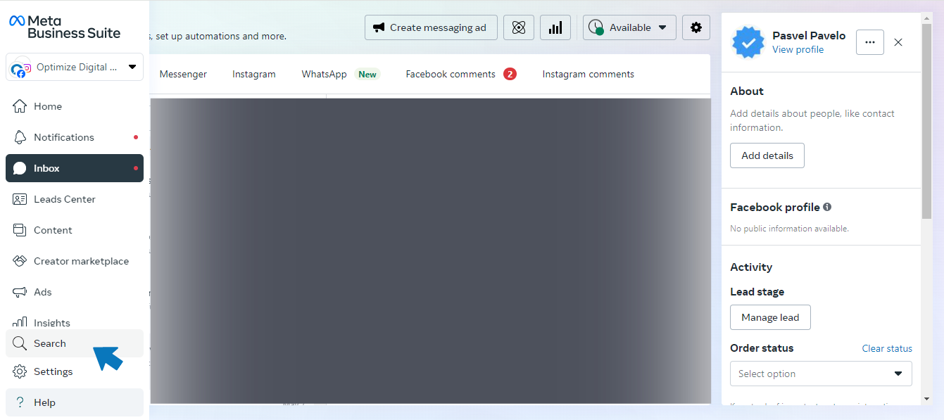 A screenshot of a facebook page with a gray background