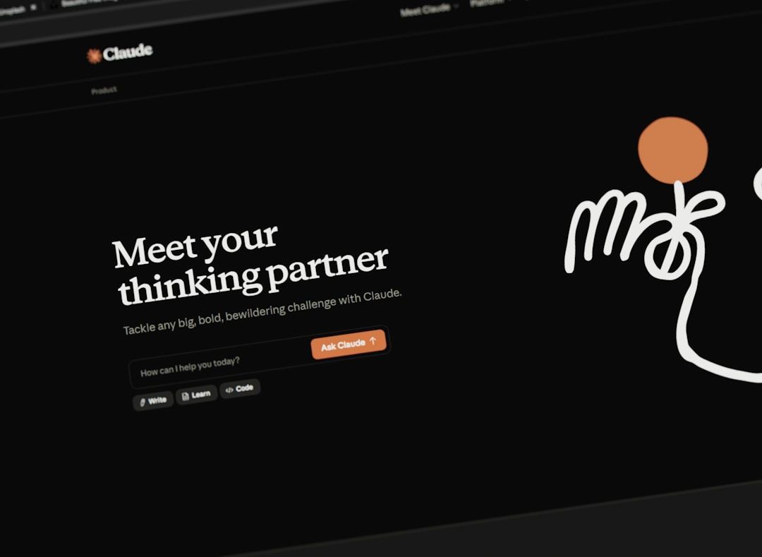AI marketing tools interface displayed on a desktop screen featuring an AI assistant homepage.