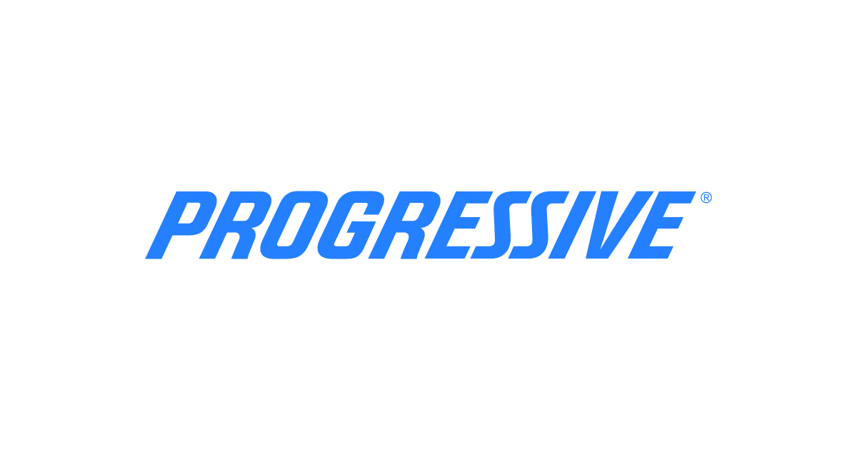 Progressive logo in blue text.
