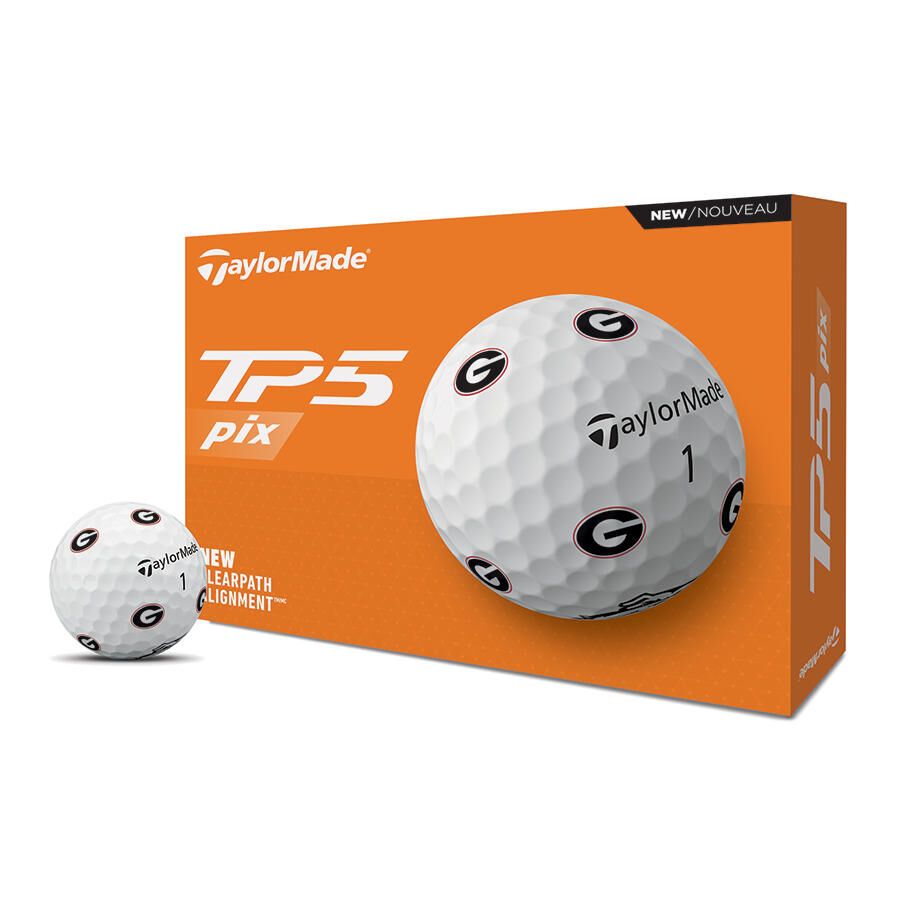 TaylorMade Georgia Bulldogs TP5 pix Golf Balls