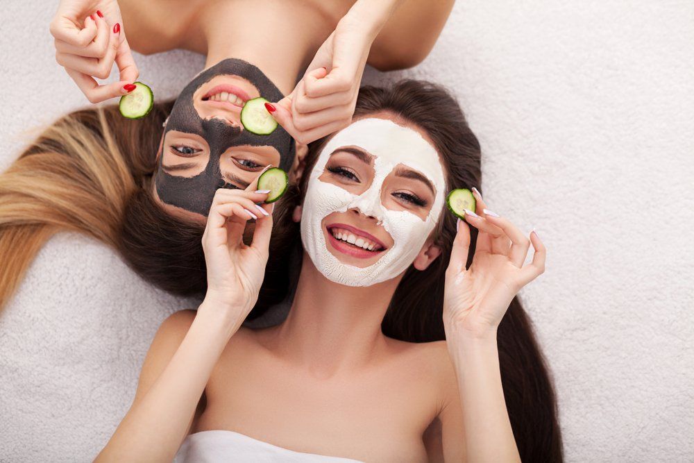 Ladies in Beauty Spa with Facial Masks — VR Mobile Beauty Therapy In Oxenford QLD