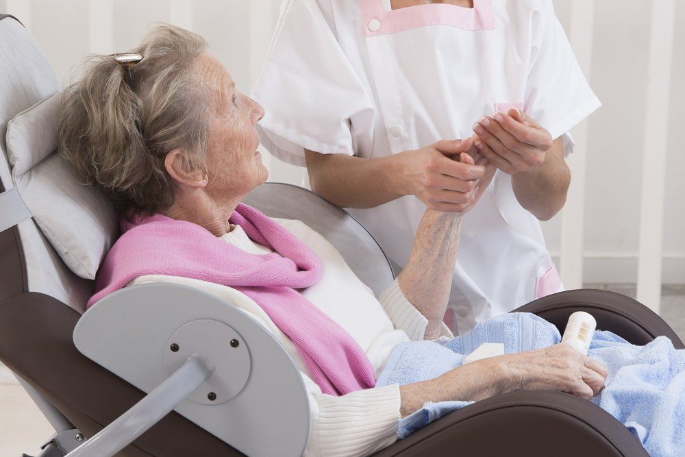 Old Lady Getting a Spa Treatment — VR Mobile Beauty Therapy In Oxenford QLD