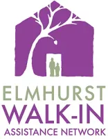 The EWAN logo purple house with family