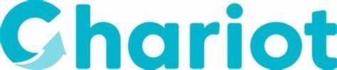 The word chariot is written in blue letters on a white background.