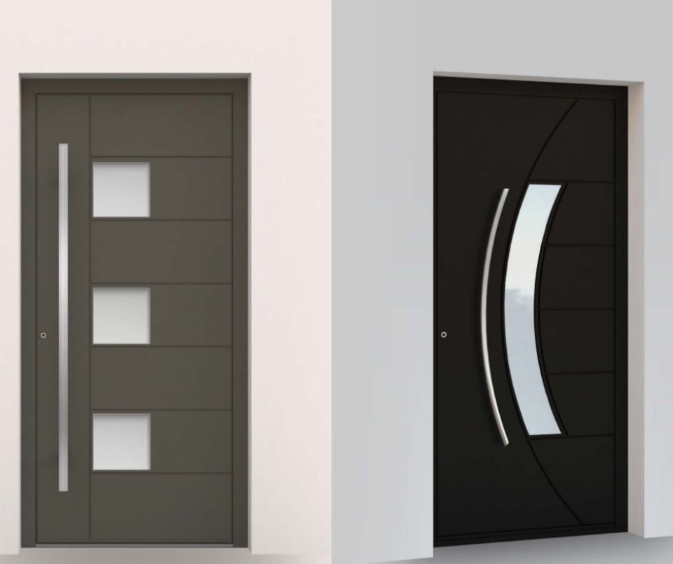 Porte blindate con vetro di design